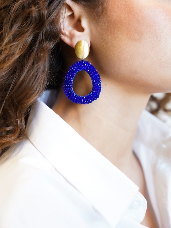 Royal blue earrings Fee