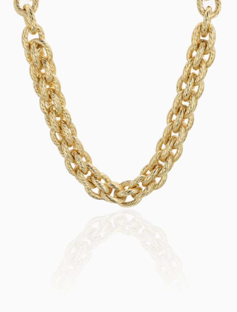 Saphira - CLA Necklace Triple Rope L - Soft Gold