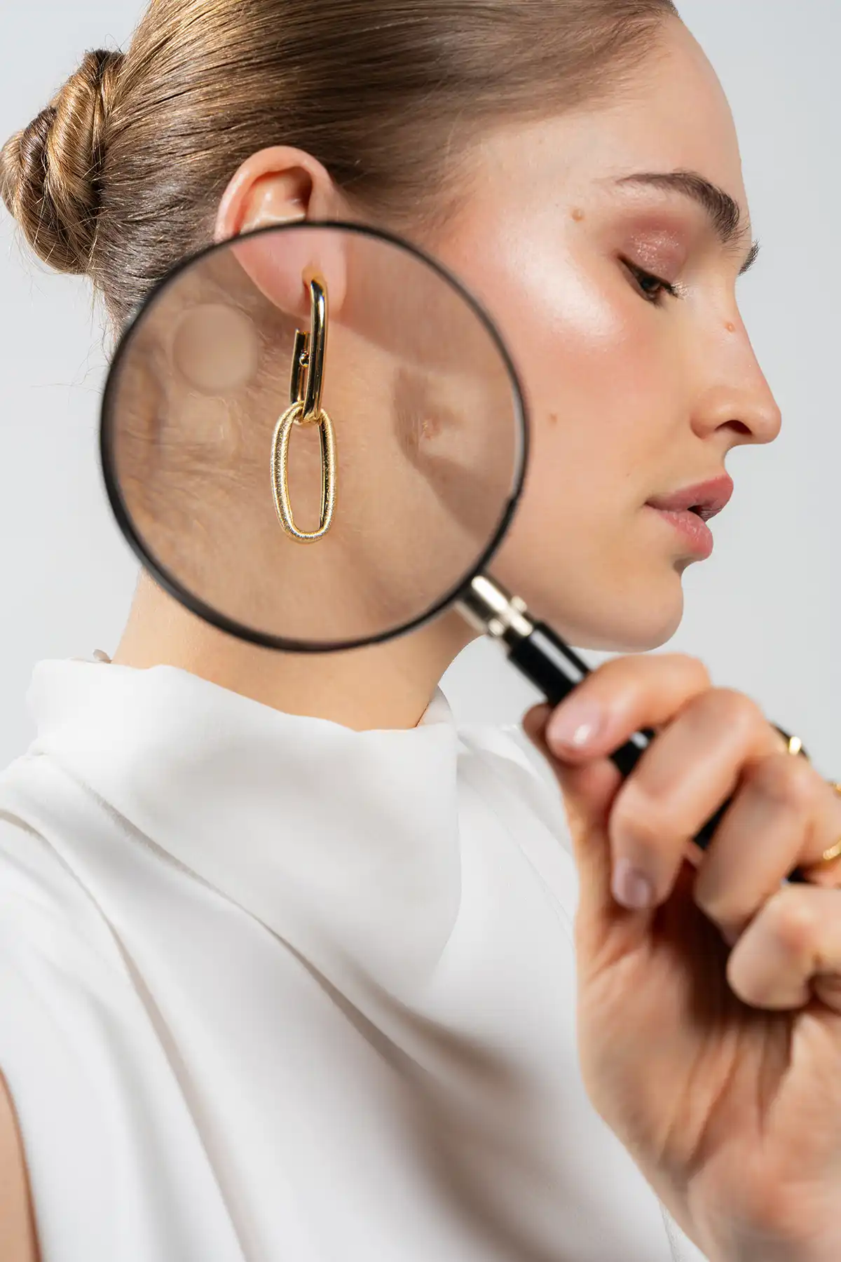 Classic oorbellen dubbel link Madee