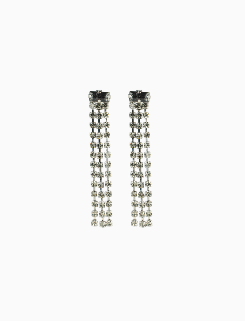 Veronique Earrings Baguette Waterfall S Black Diamond
