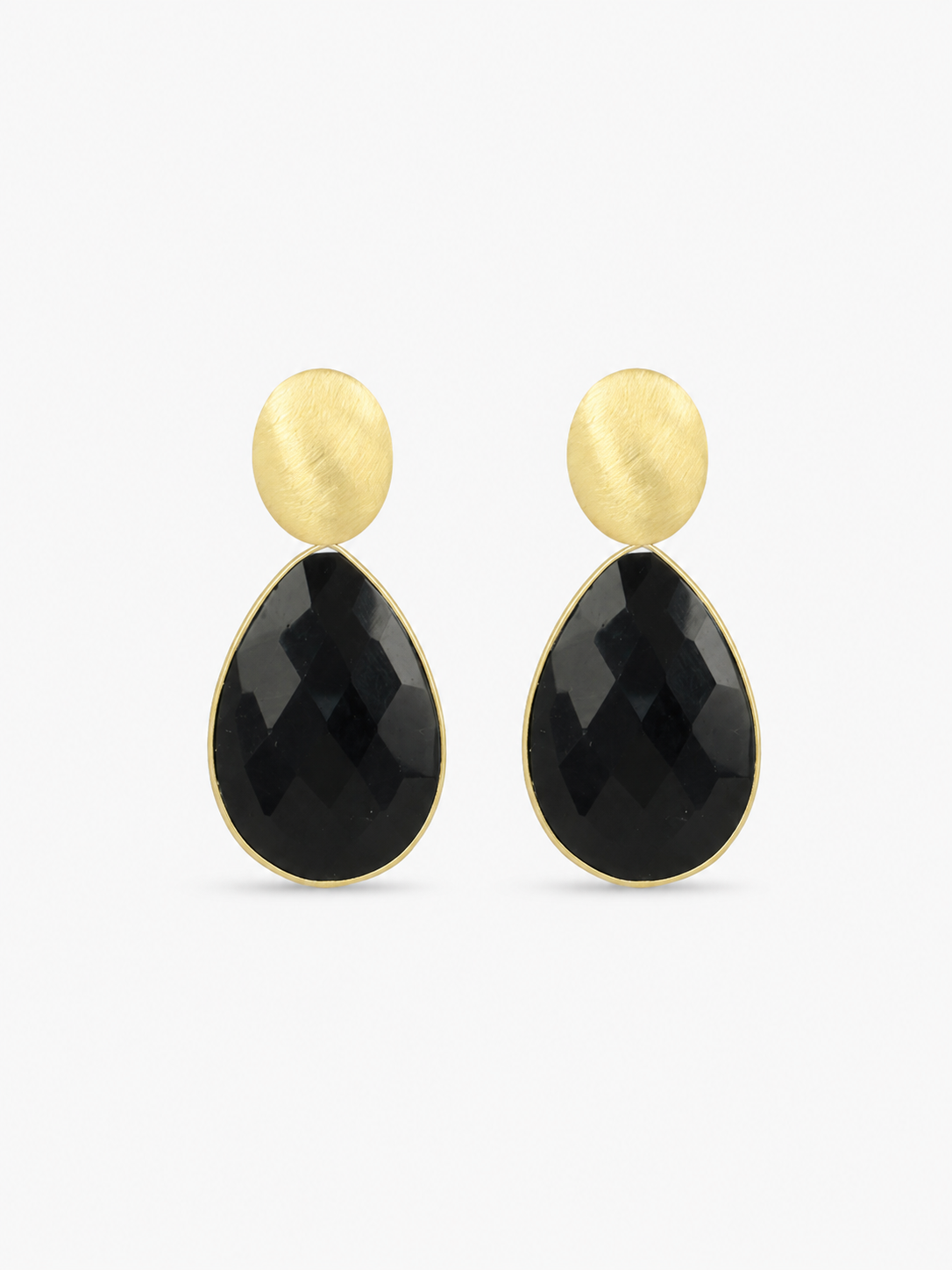 Brass - Gold Framed Drop L - Black