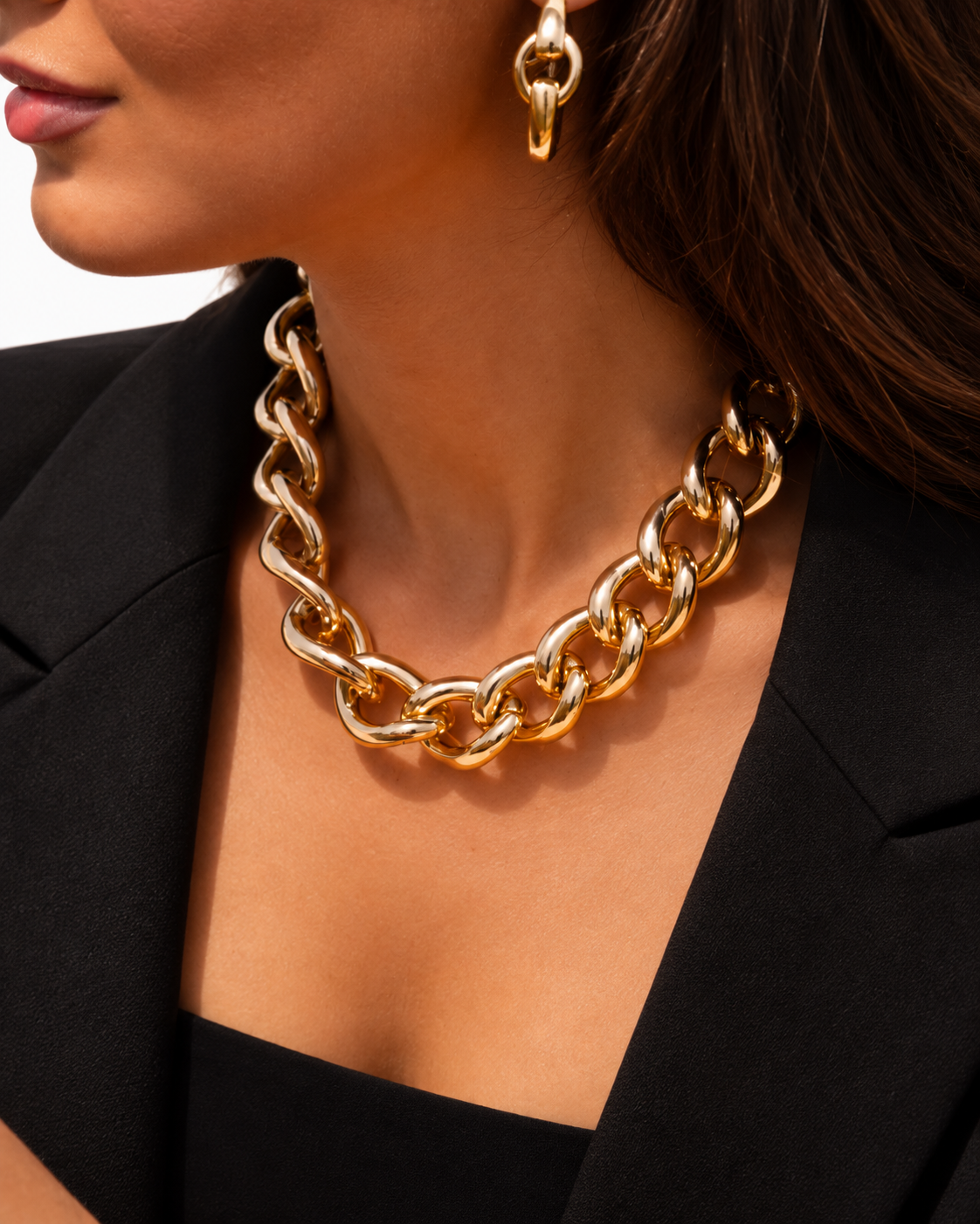 16.018 - gold colored soft gold crub link large