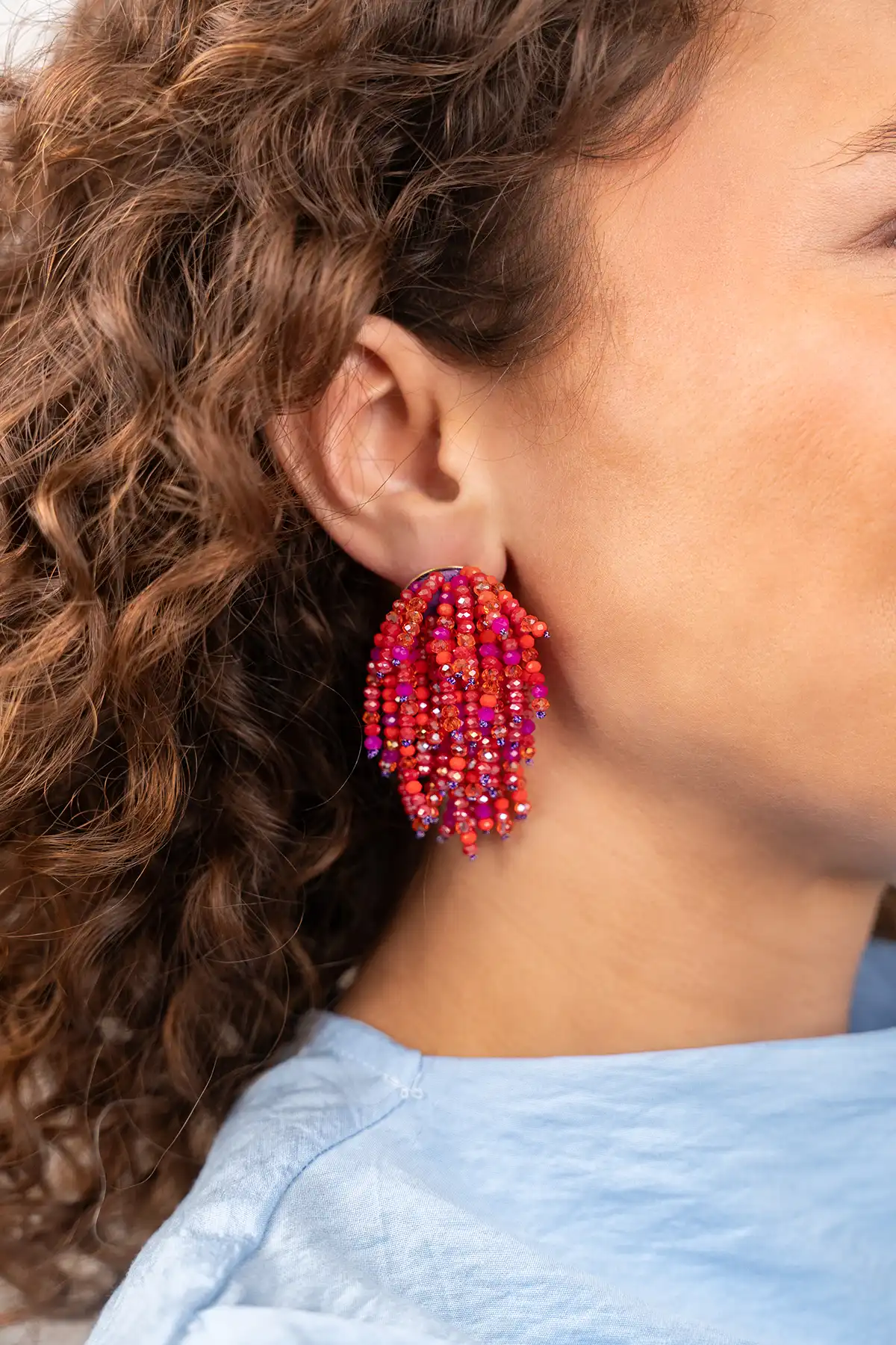 Fuchsia Earrings Babette Glassberry Waterfall Slott-theme.productDescriptionPage.SEO.byTheBrand