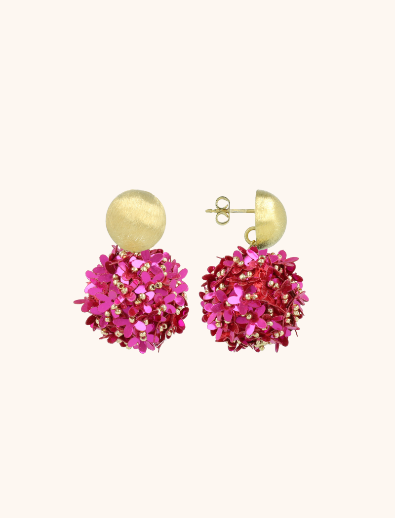 Fuchsia Earrings Daisy Globe M Flower