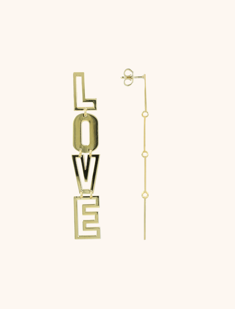 Love Earrings Vertical L