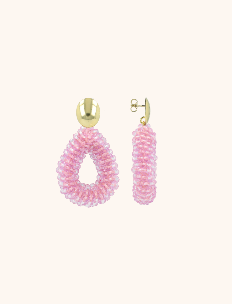 Lila Oorbellen Berry druppel S