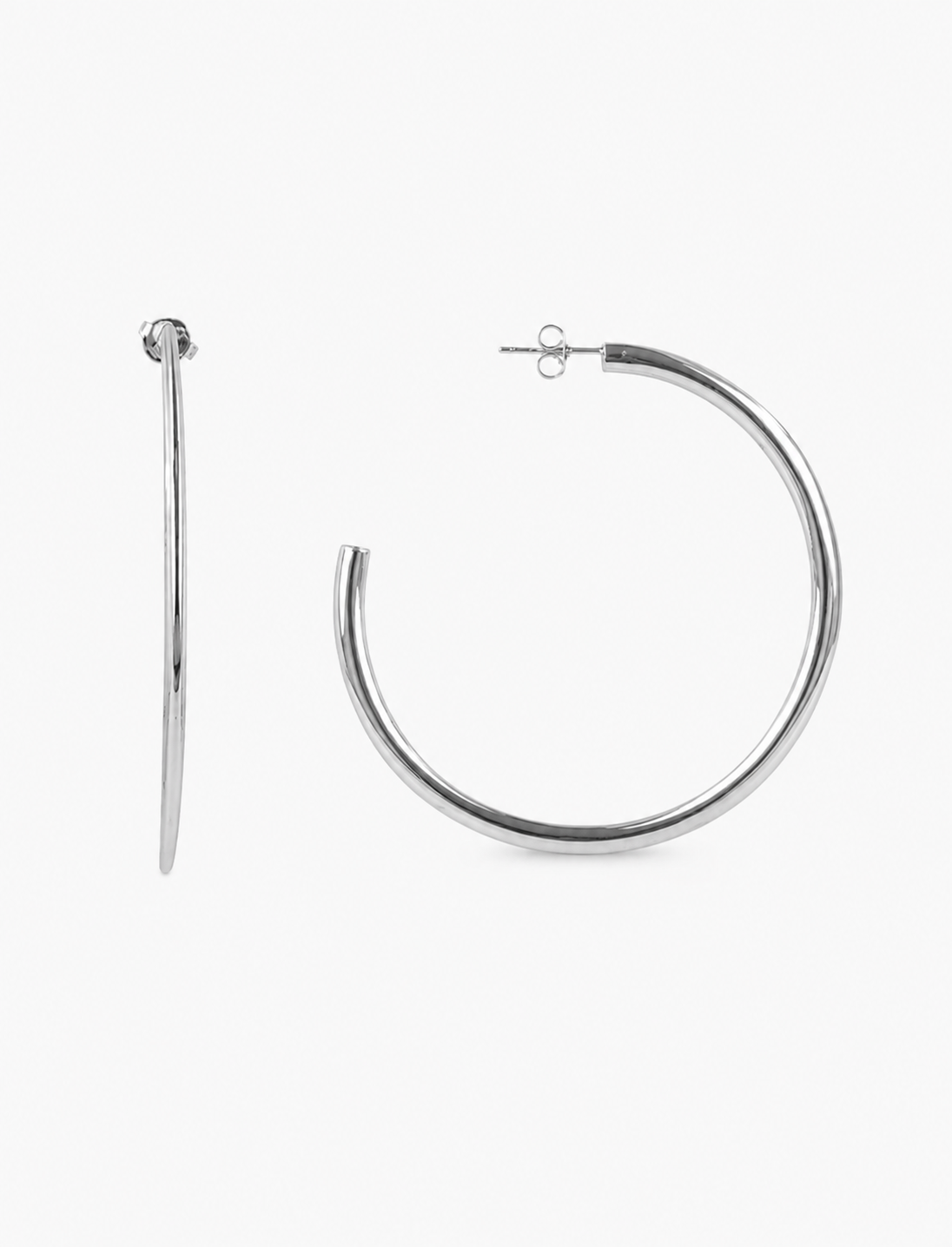 Brass - Silver Creole Round L