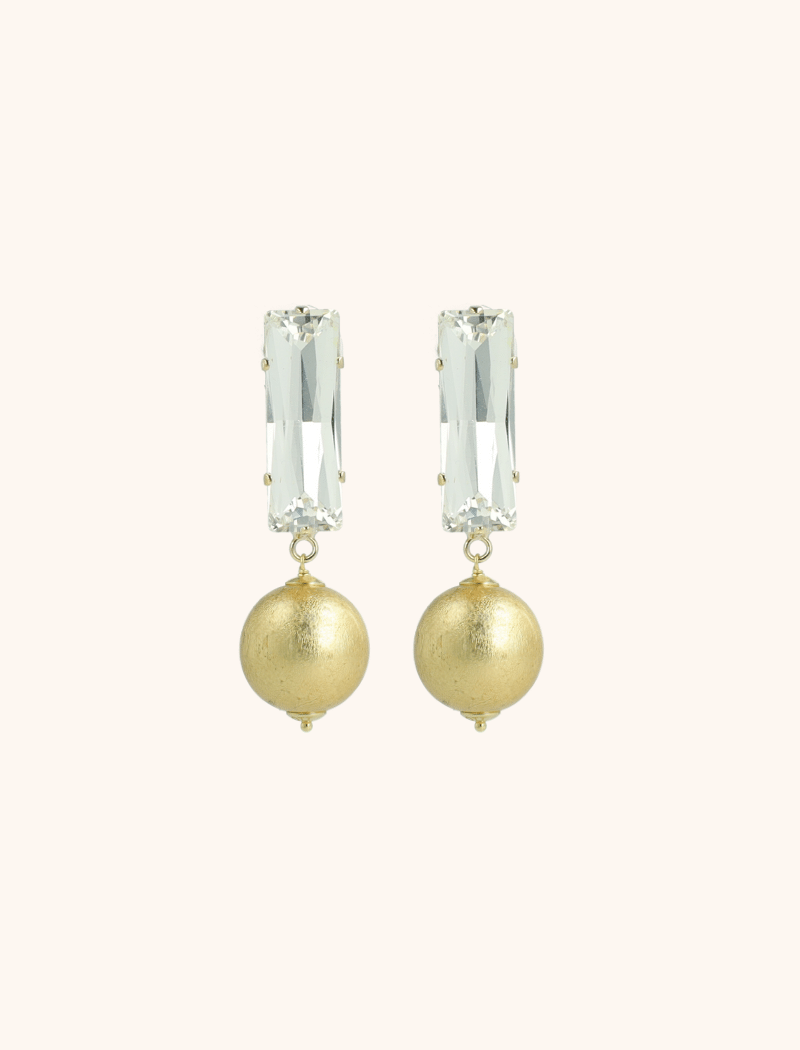 Lilo Earrings Baguette L Crystal Ball