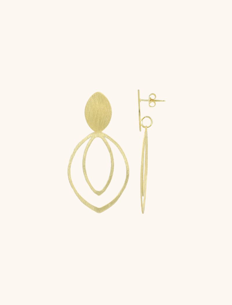 Gold Earrings Double Drop S Nya