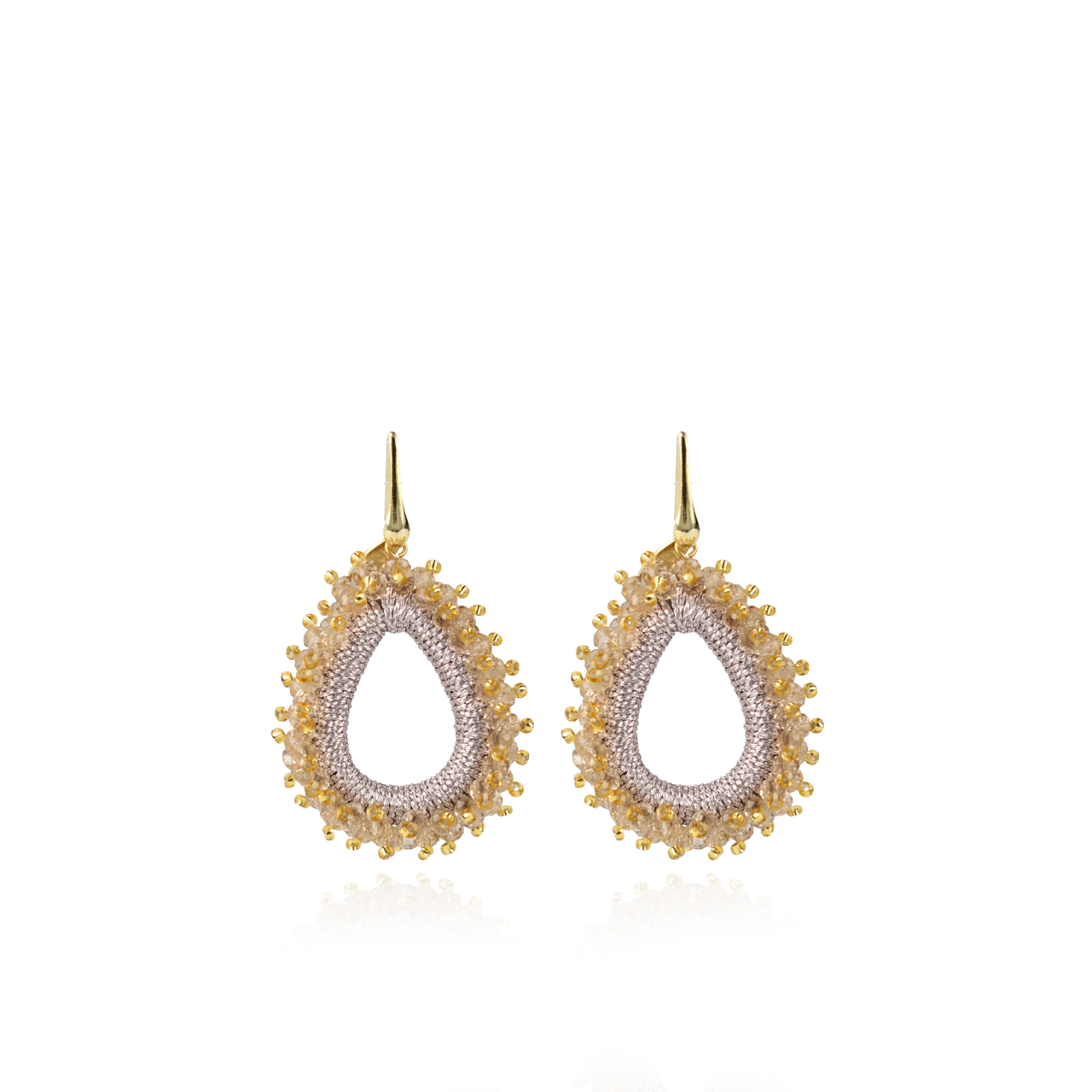 Carina Champagne Earrings Urchin Drop M 