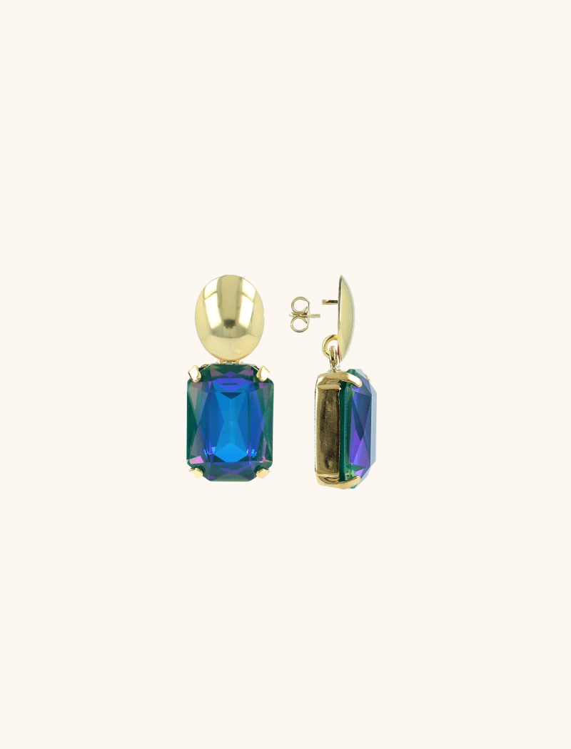 Emerald Earrings Denise Rectangle M