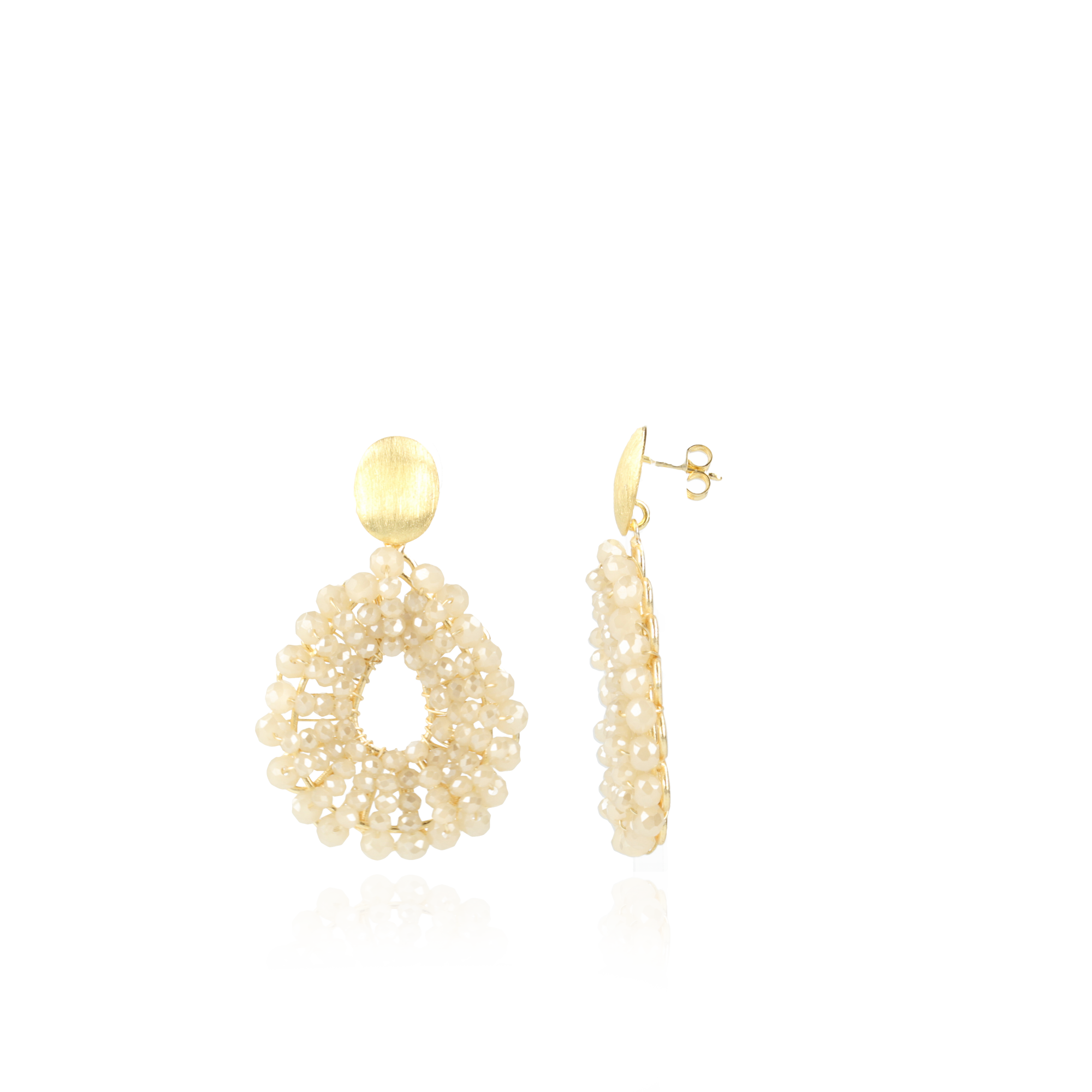 Beige Earrings Babs Open Drop S