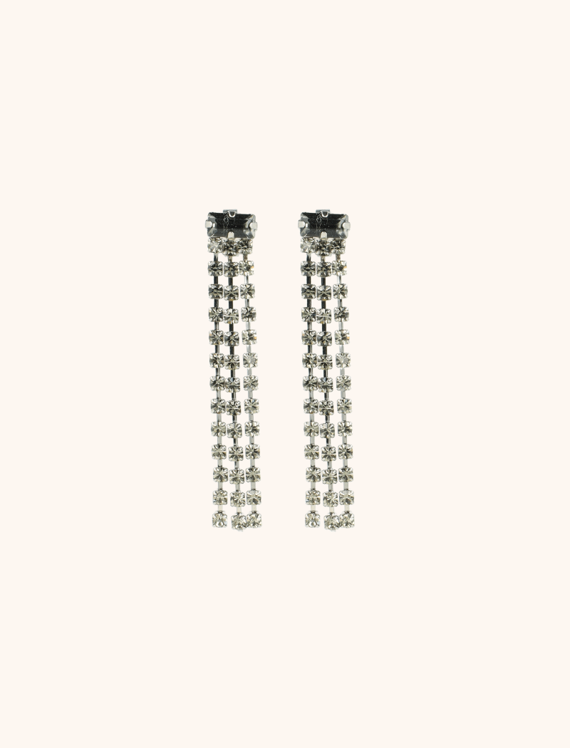 Veronique Earrings Baguette Waterfall S Black Diamond