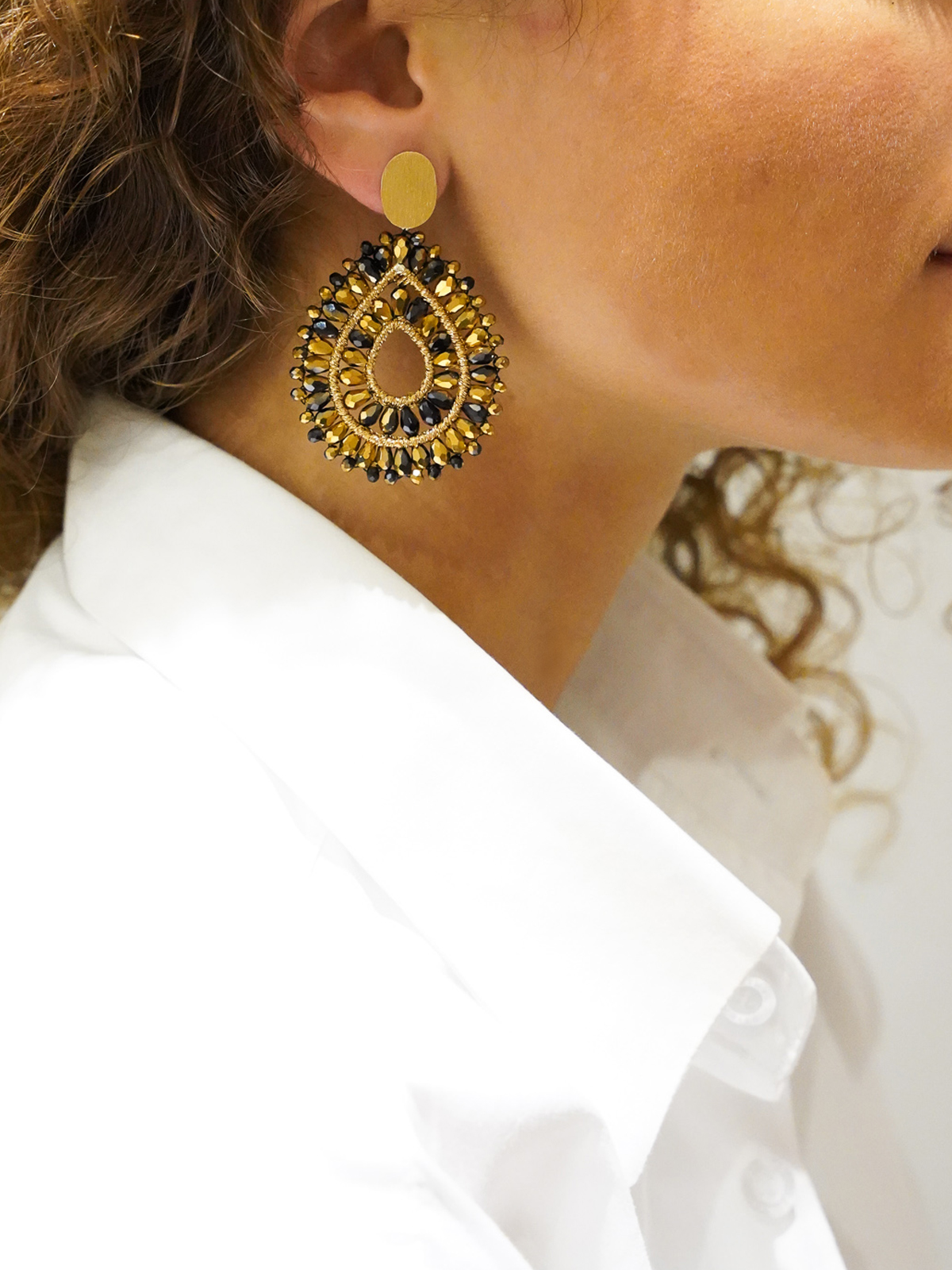 Gold-coloured Earrings Alice Drop Double Crystallott-theme.productDescriptionPage.SEO.byTheBrand