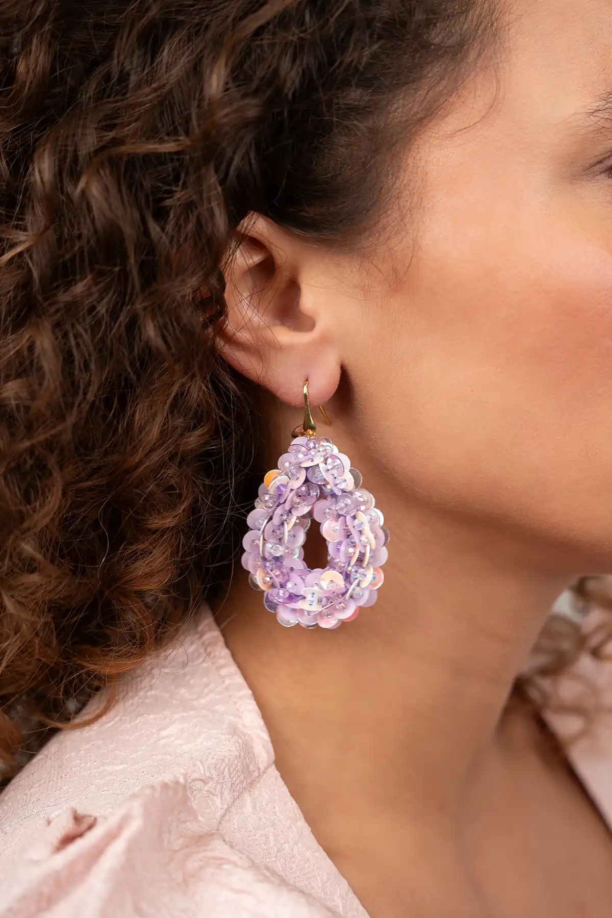 Lilac Mix Earrings Fenna Sequin Drop  lott-theme.productDescriptionPage.SEO.byTheBrand