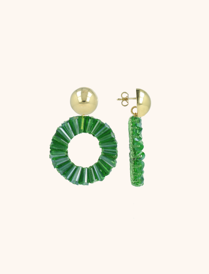 Green Earrings Danee Circle
