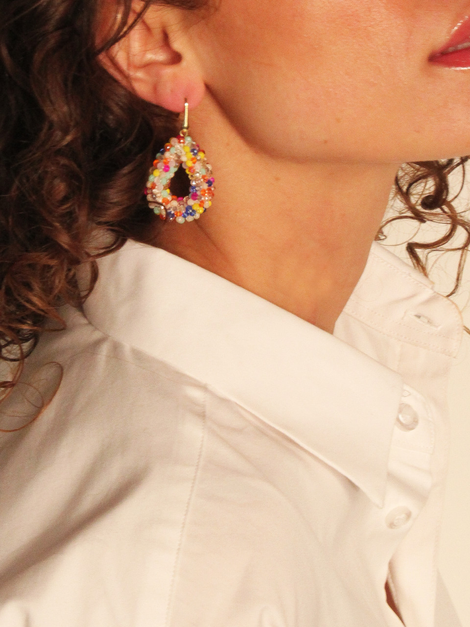 Multicolor Parel Oorbellen Berry Drop S