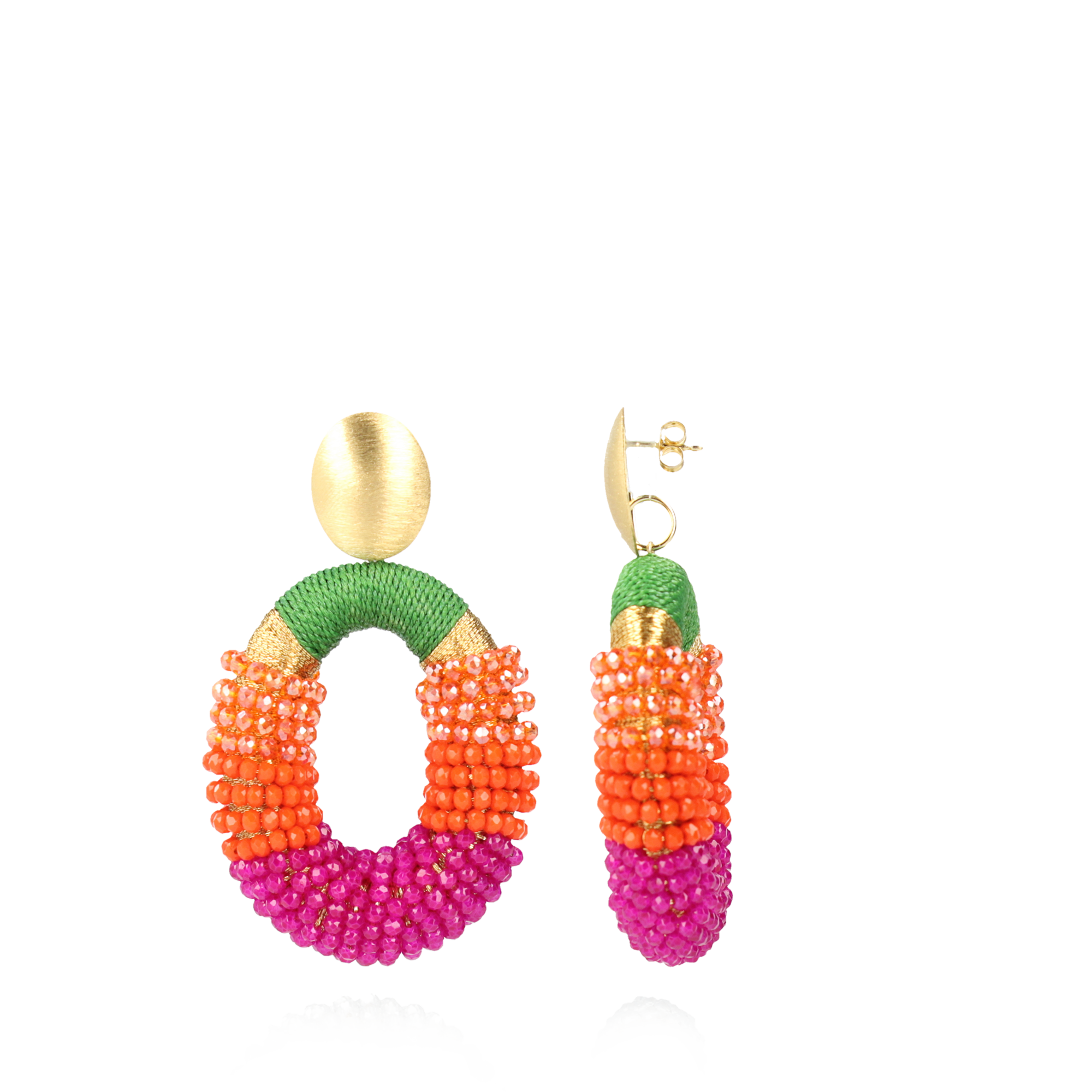 Fuchsia Earrings Yara Glassberry Oval L