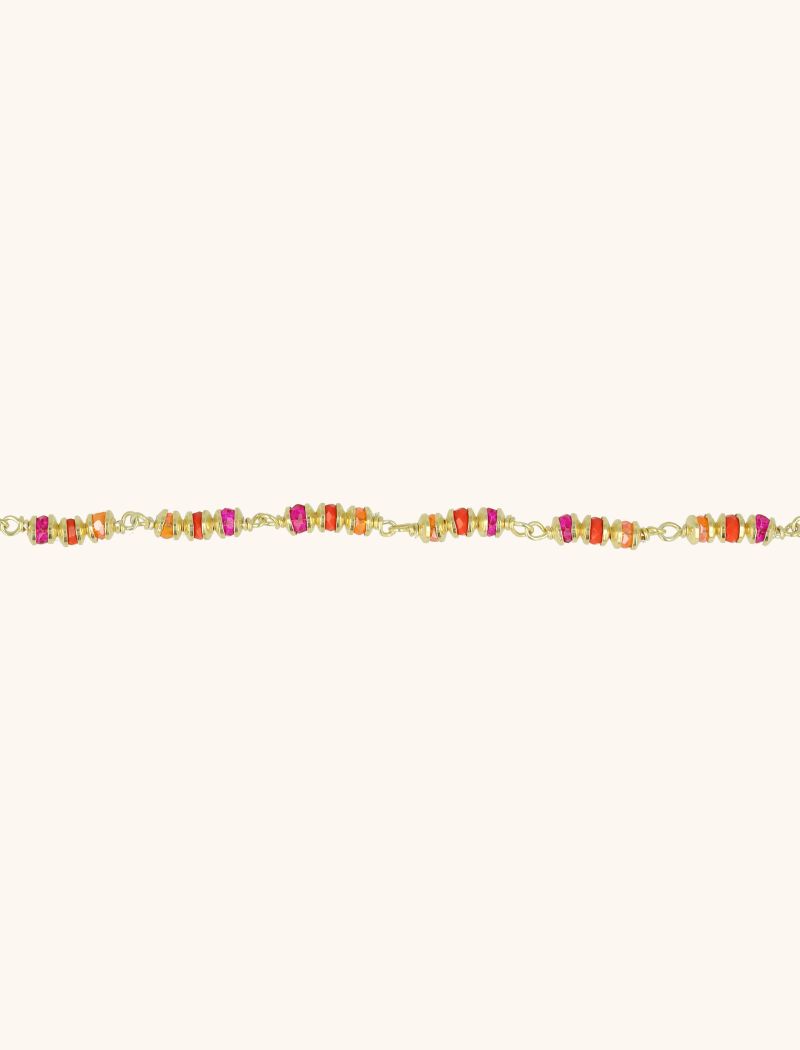 Goudkleurige Ketting Fuchsia/Orange Glasberry Slott-theme.productDescriptionPage.SEO.byTheBrand