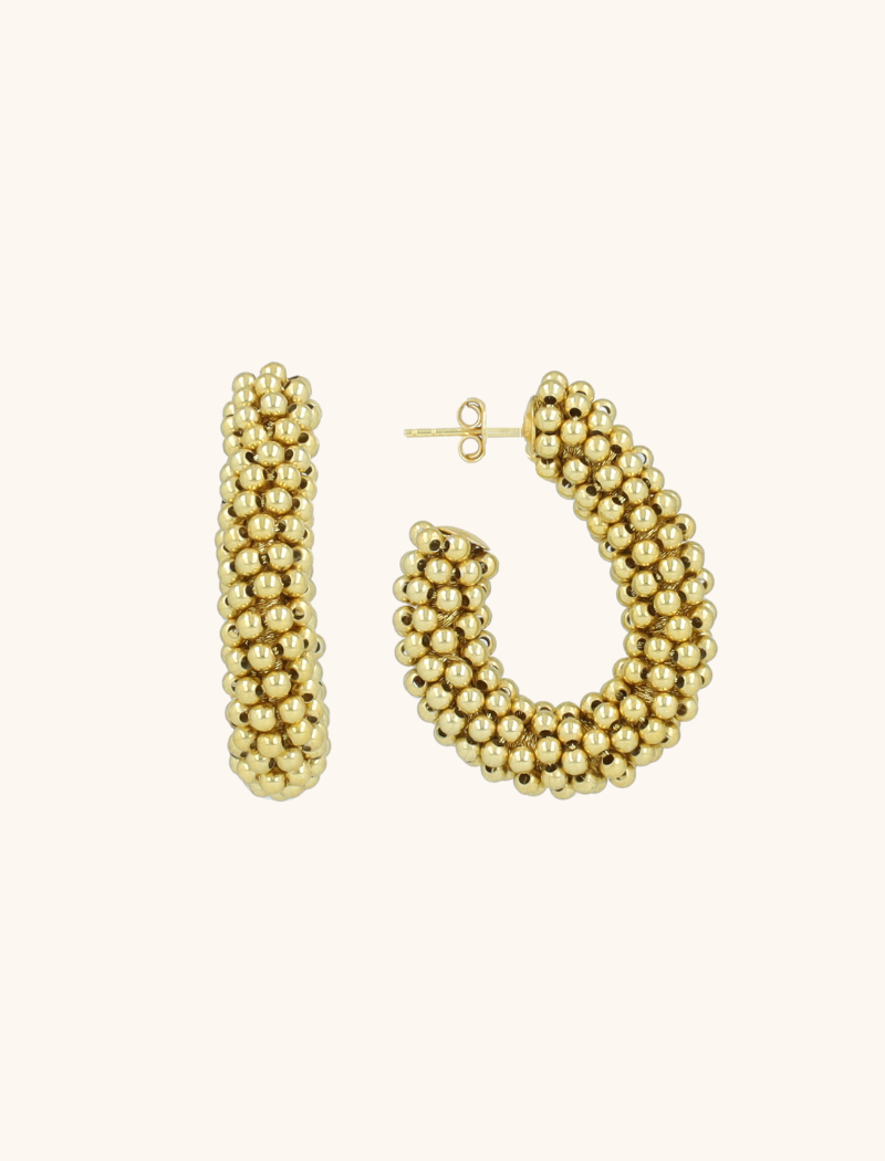 Goudkleurige Oorbellen Danique Oval Creole L