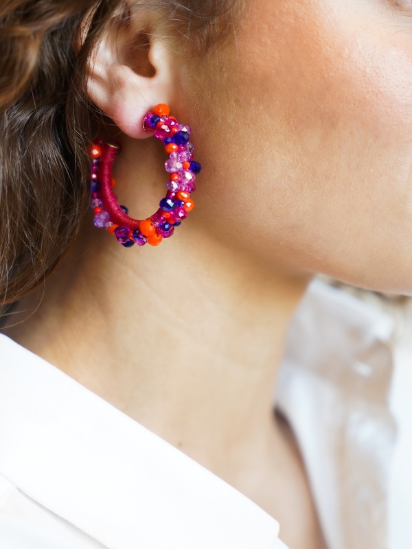 Mixed royal blue earrings Brecht Glassberry creolelott-theme.productDescriptionPage.SEO.byTheBrand
