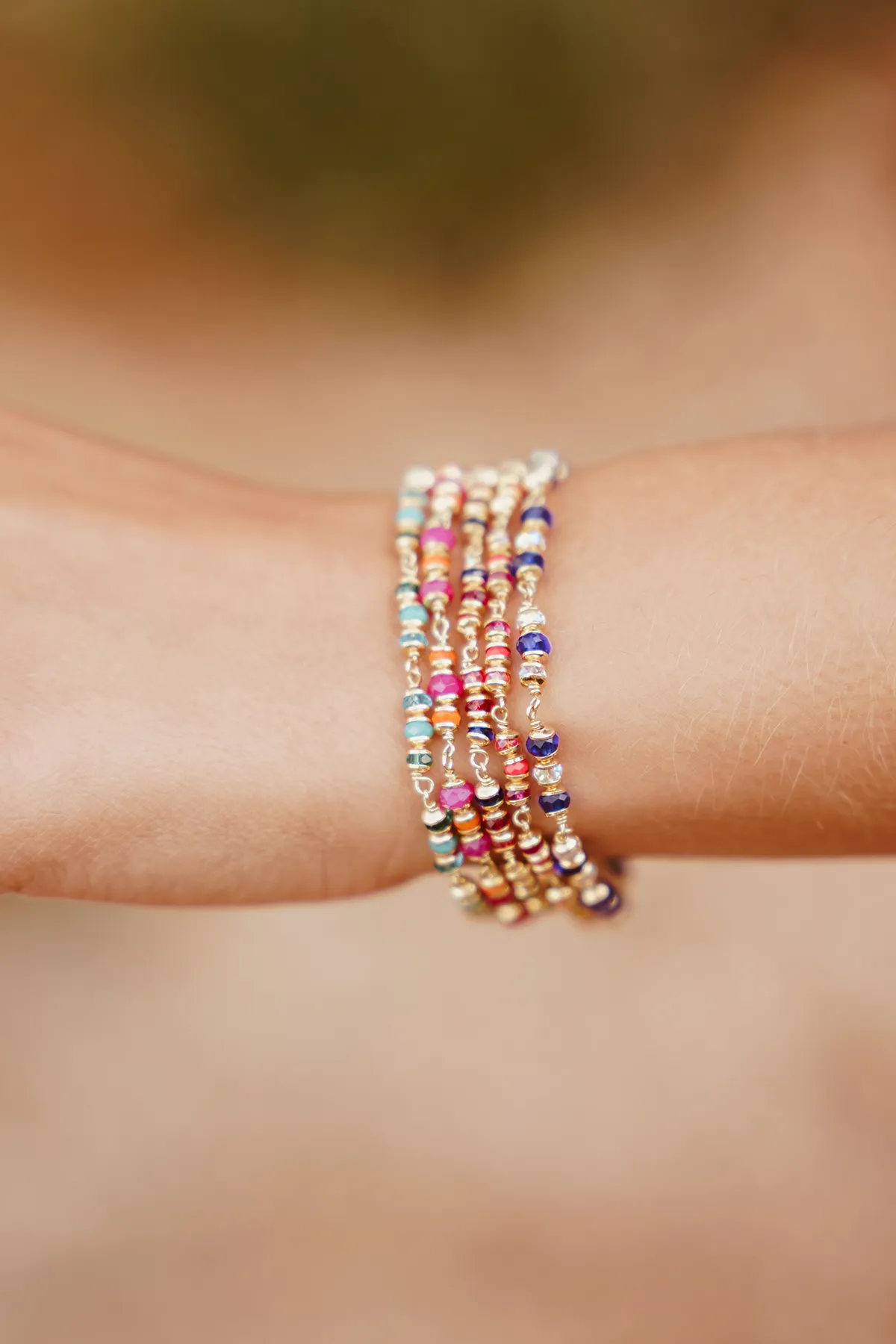 Goudkleurige Armband Fuchsia/Orange Glasberry Slott-theme.productDescriptionPage.SEO.byTheBrand
