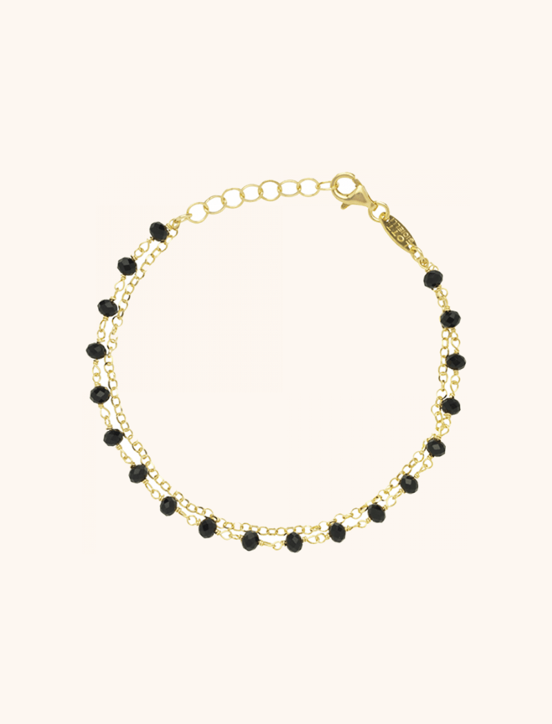Symbool armband rosary zwart