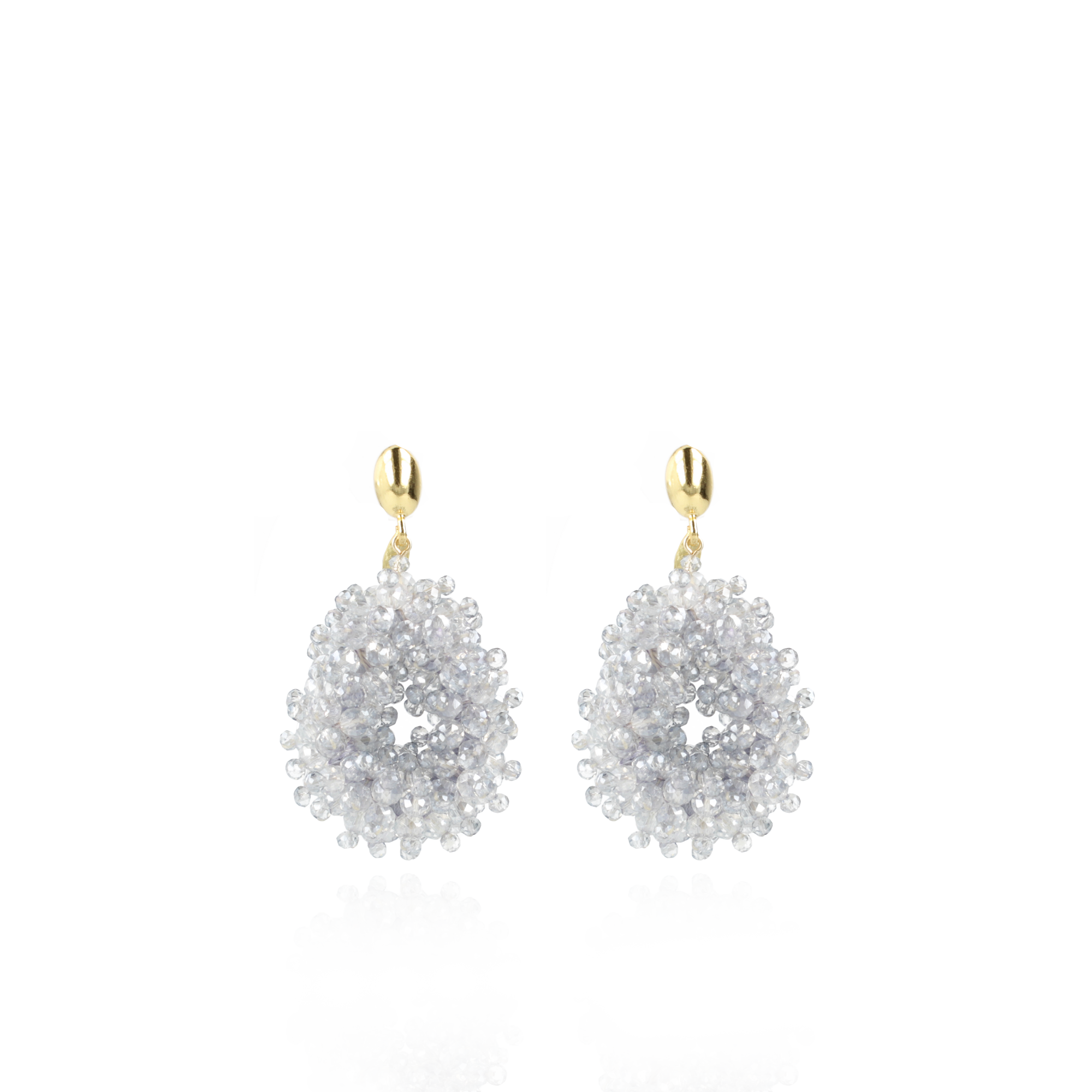 Ijs Blauwe Oorbellen Louise Double Stones Drop S