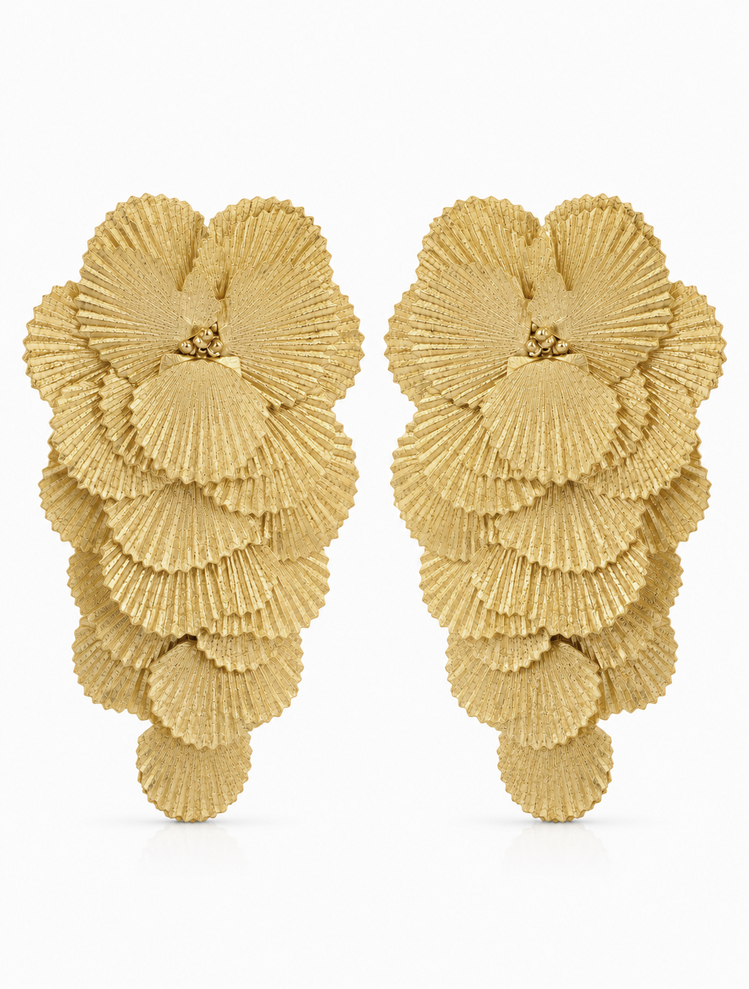 Honey Gold Earrings Charlize Shell Rain
