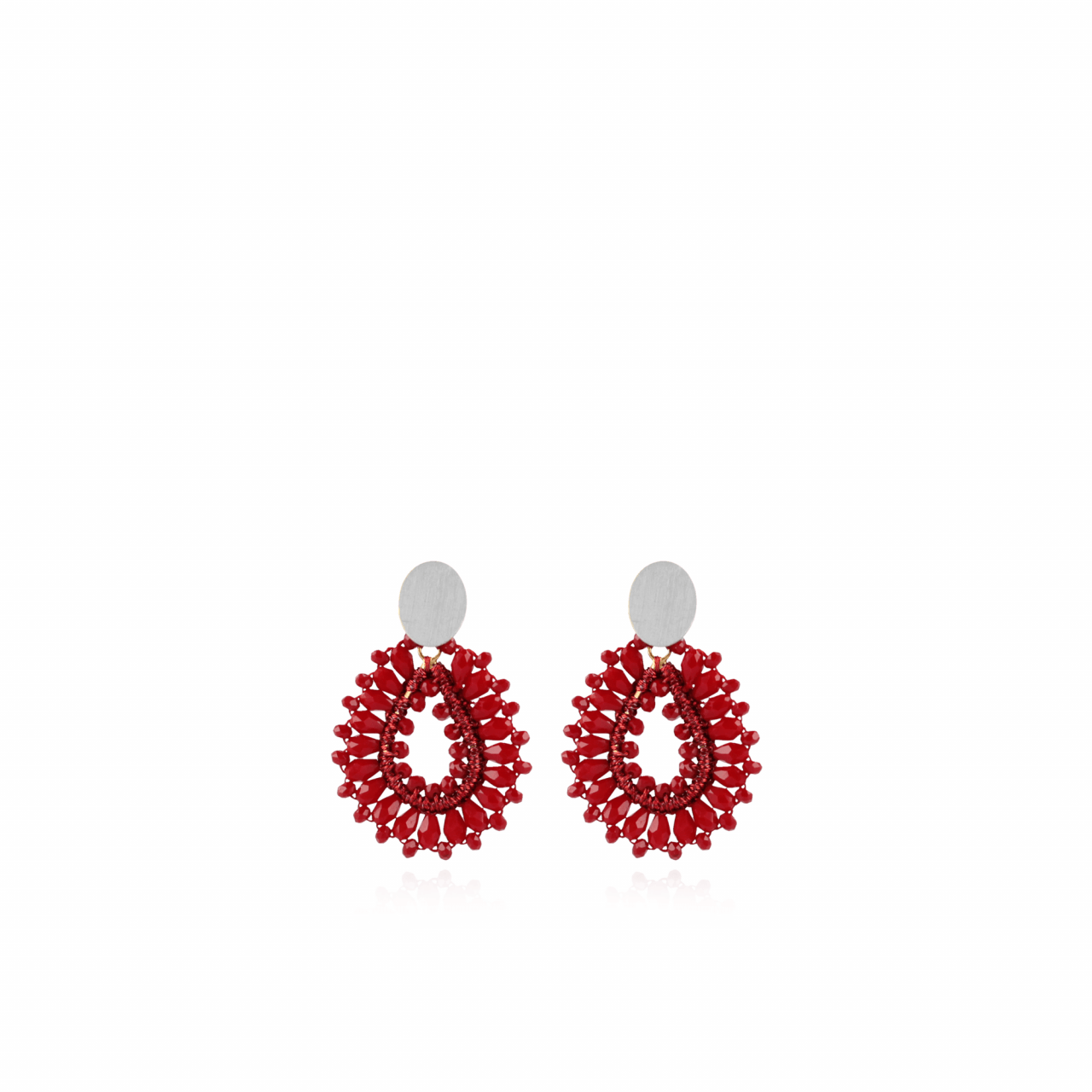 Rode oorbellen Robin Silk Drop Crystal Slott-theme.productDescriptionPage.SEO.byTheBrand