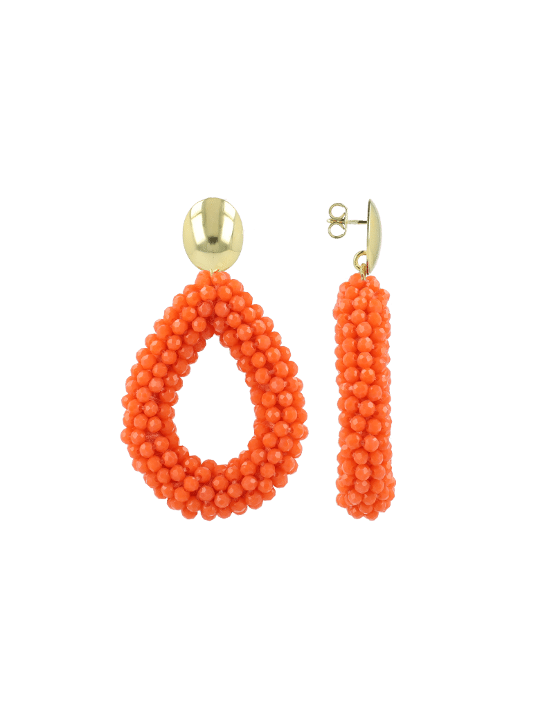 Orange Earrings Berry Drop L