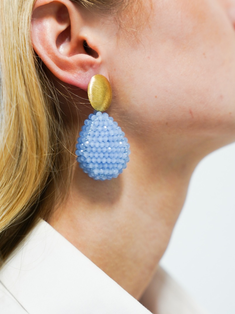 Baby Blue Earrings Loulou Closed Drop M