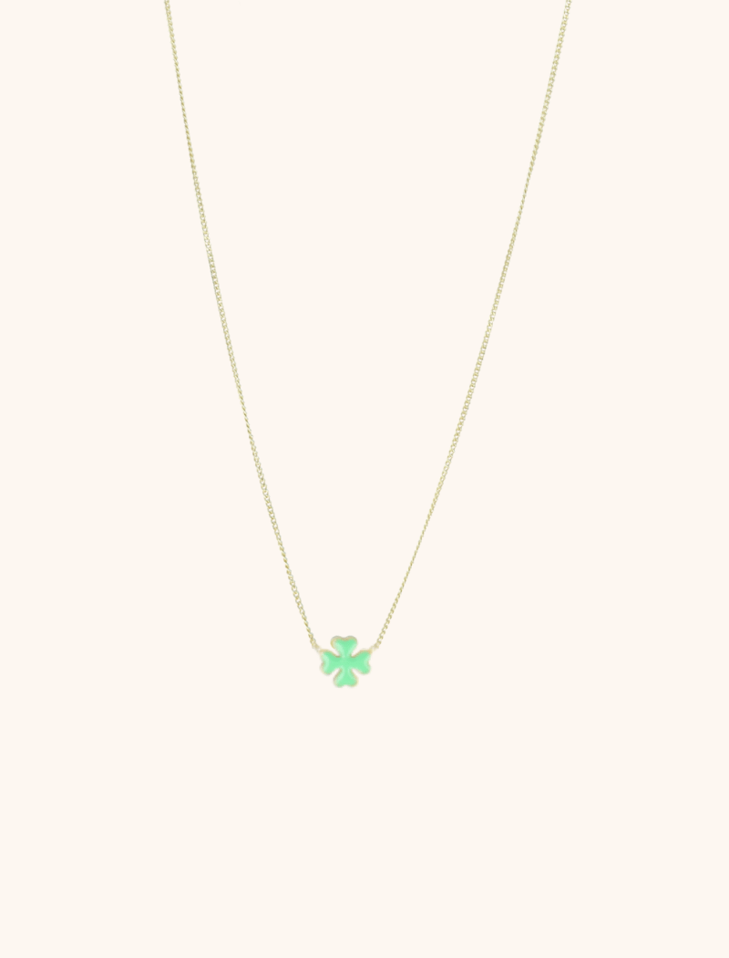 Symbol necklace clover green