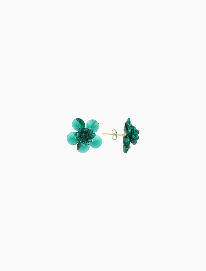 Türkise Flower Studs Ohrringe