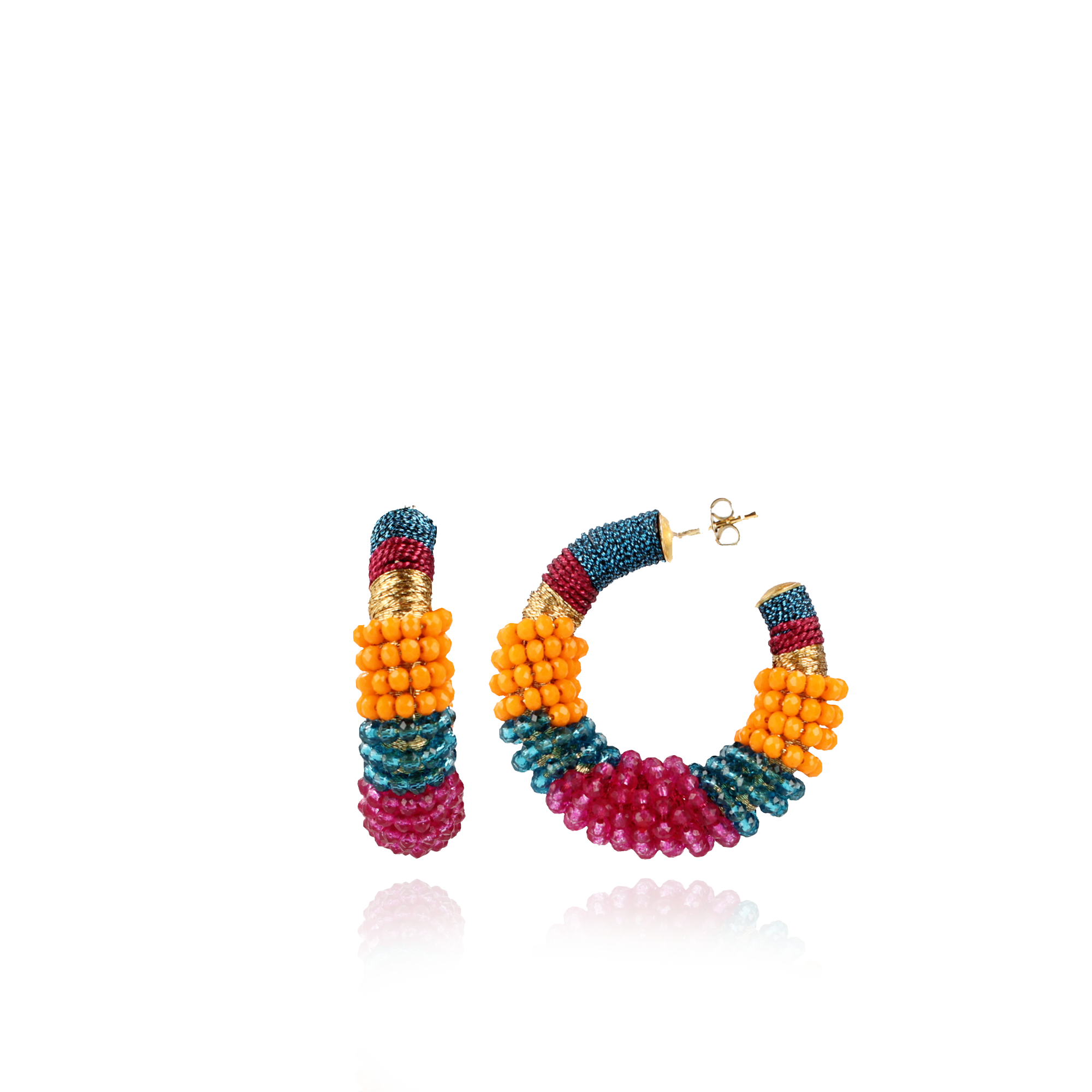 Multicolor oorbellen Coco Glassberry Creole Silk Combi Round Mlott-theme.productDescriptionPage.SEO.byTheBrand
