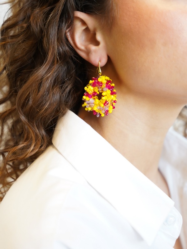 Mixed Yellow earrings Louise Glassberry Drop S Double Stones Tonal lott-theme.productDescriptionPage.SEO.byTheBrand