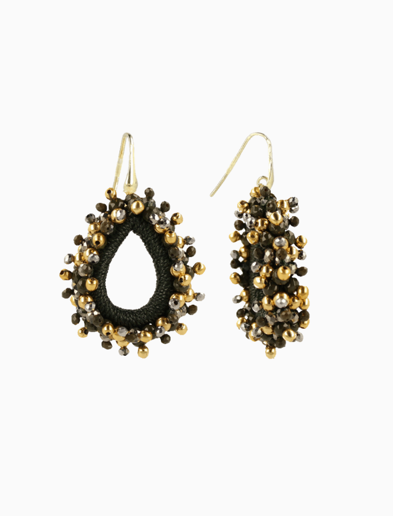 Green Earrings Carina Urchin Drop M