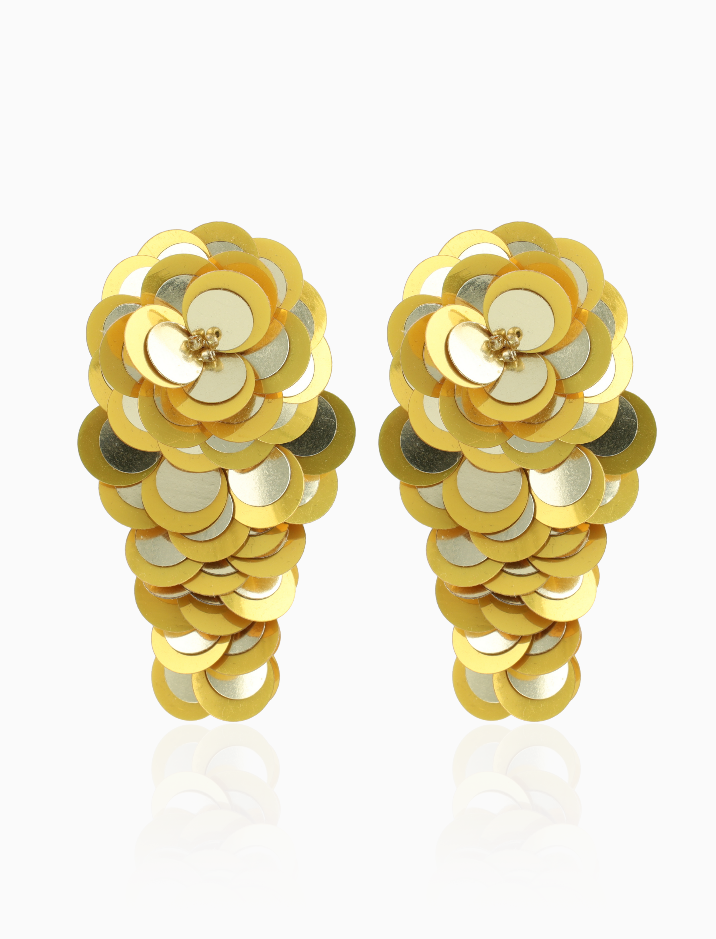 Honey Golden Ohrringe Didi Double Sequin Waterfall L