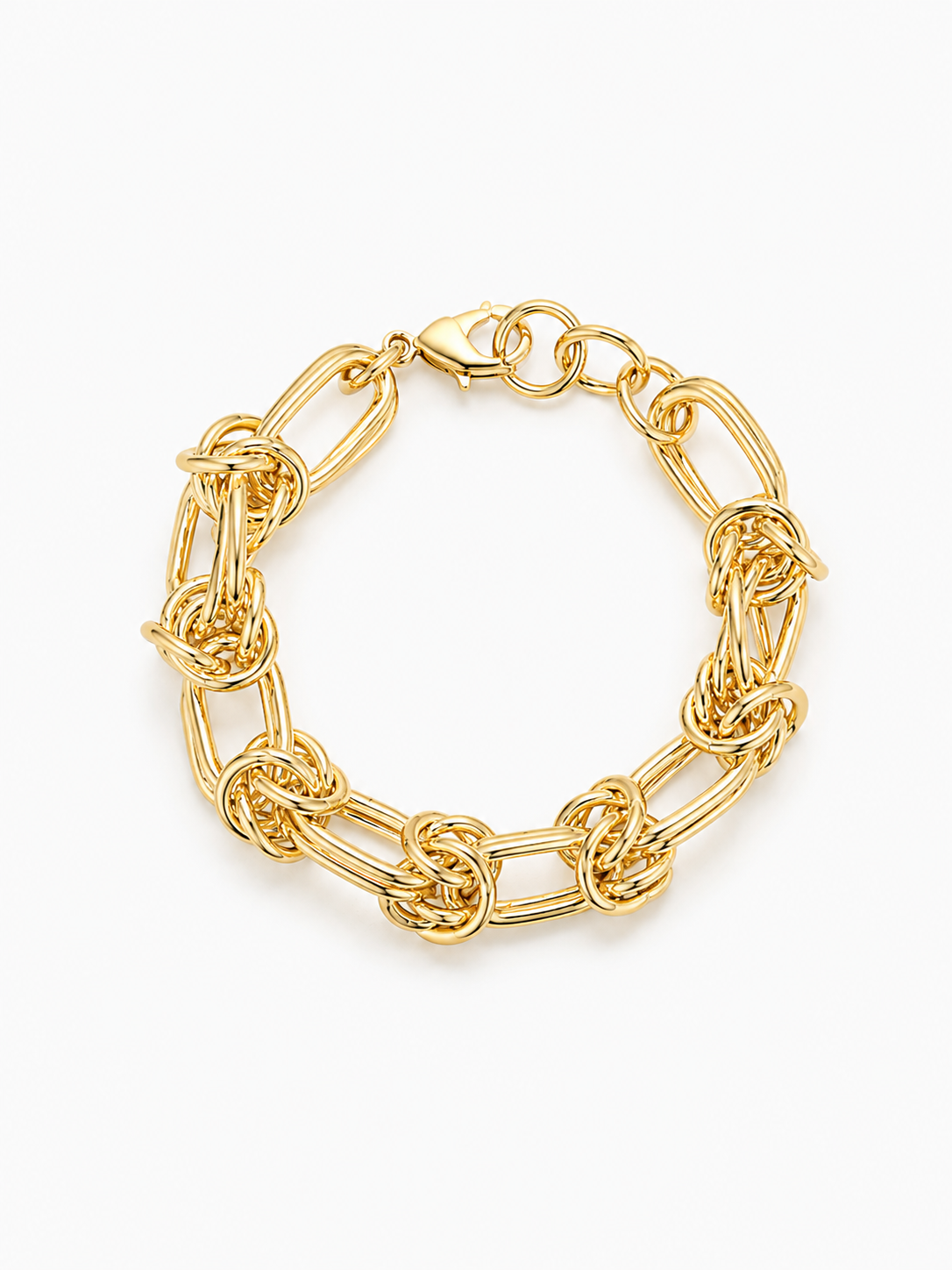 Goudkleurige Armband Knotted Link