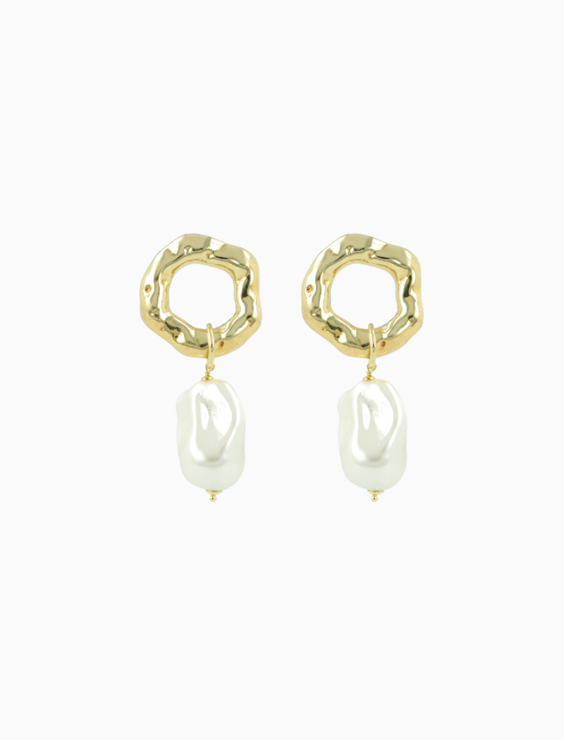 Pearl Earrings Circle Deluxe