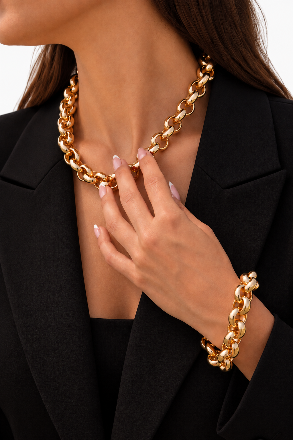 Isolde - CLA Necklace Rolo L - Soft Gold