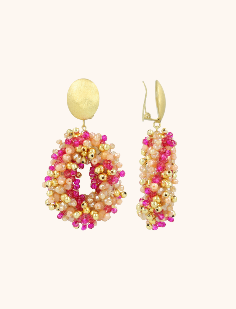 Fuchsia Mandarine Ohrringe Katie Double Stones Oval Mlott-theme.productDescriptionPage.SEO.byTheBrand
