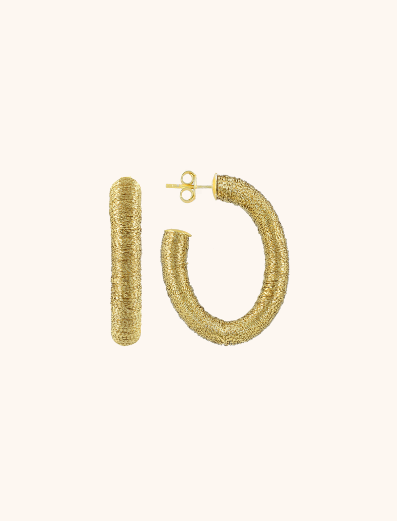 Gold colored Earrings Amara Creole M Oval