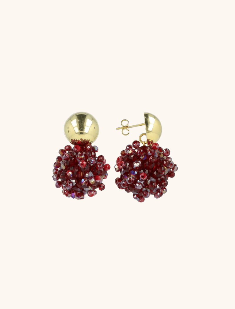 Metallic Bordeaux Mixed Oorbellen Jacky Double Stones Globe Slott-theme.productDescriptionPage.SEO.byTheBrand
