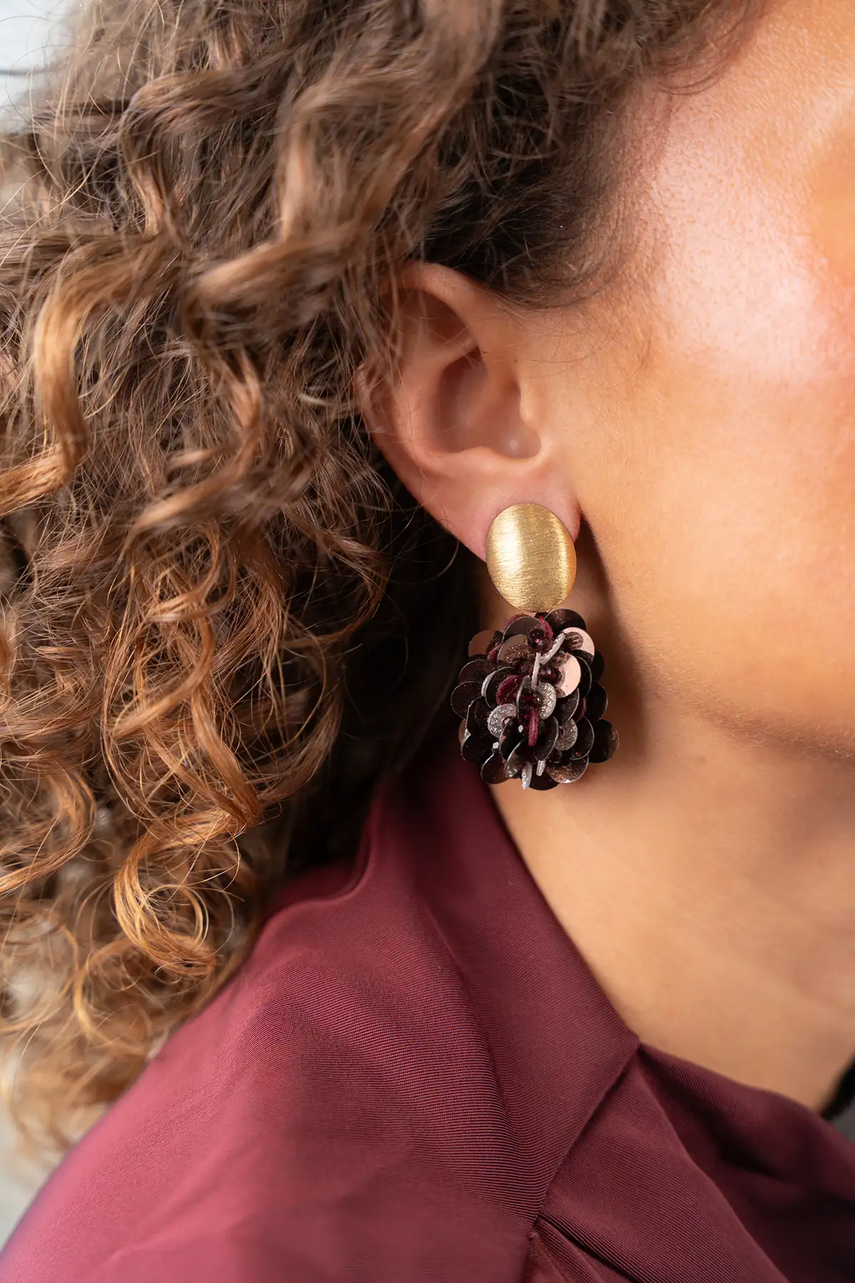 Multicolor Oorbellen Sequin Cone S Estelle