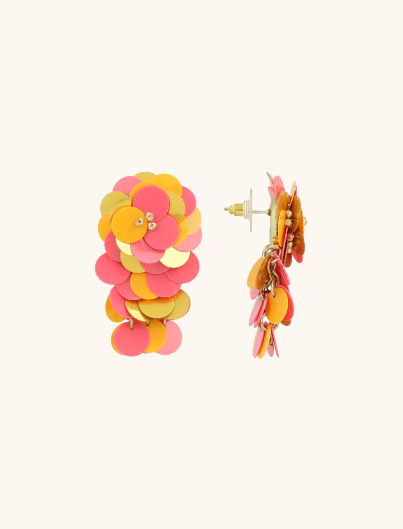 Orange Ohrringe Linde Pailletten Blumen Wasserfall M  lott-theme.productDescriptionPage.SEO.byTheBrand