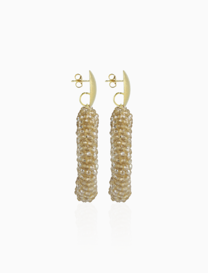 Soft Champagne Oorbellen Berry Druppel L