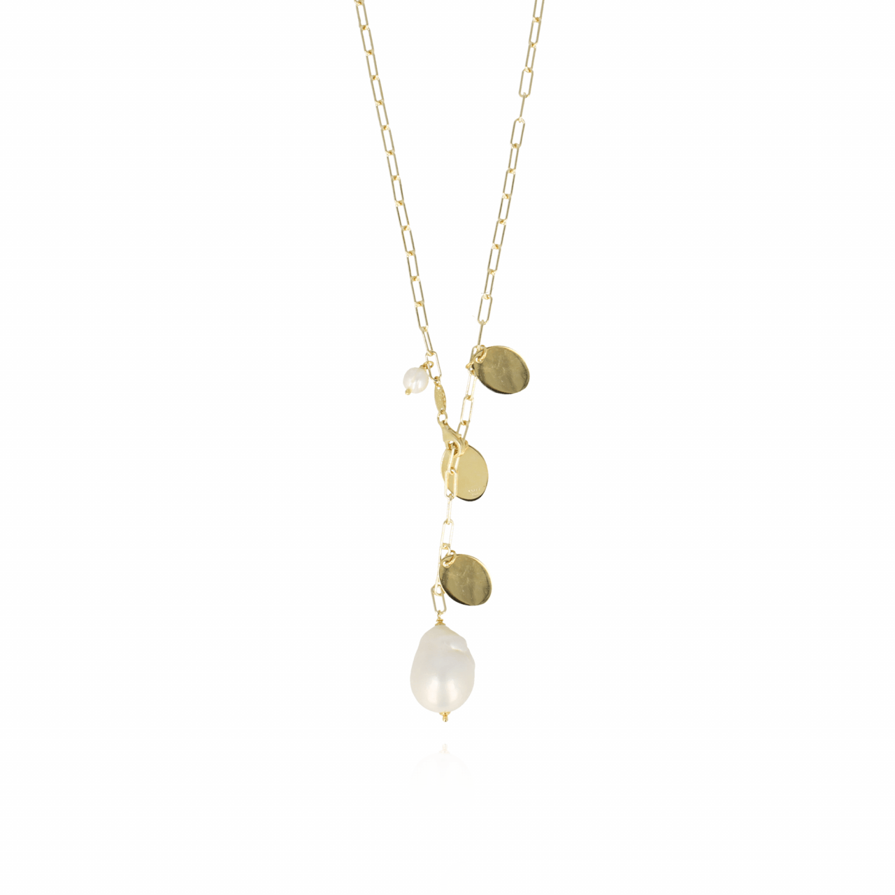 Necklace Teardrop L Off White
