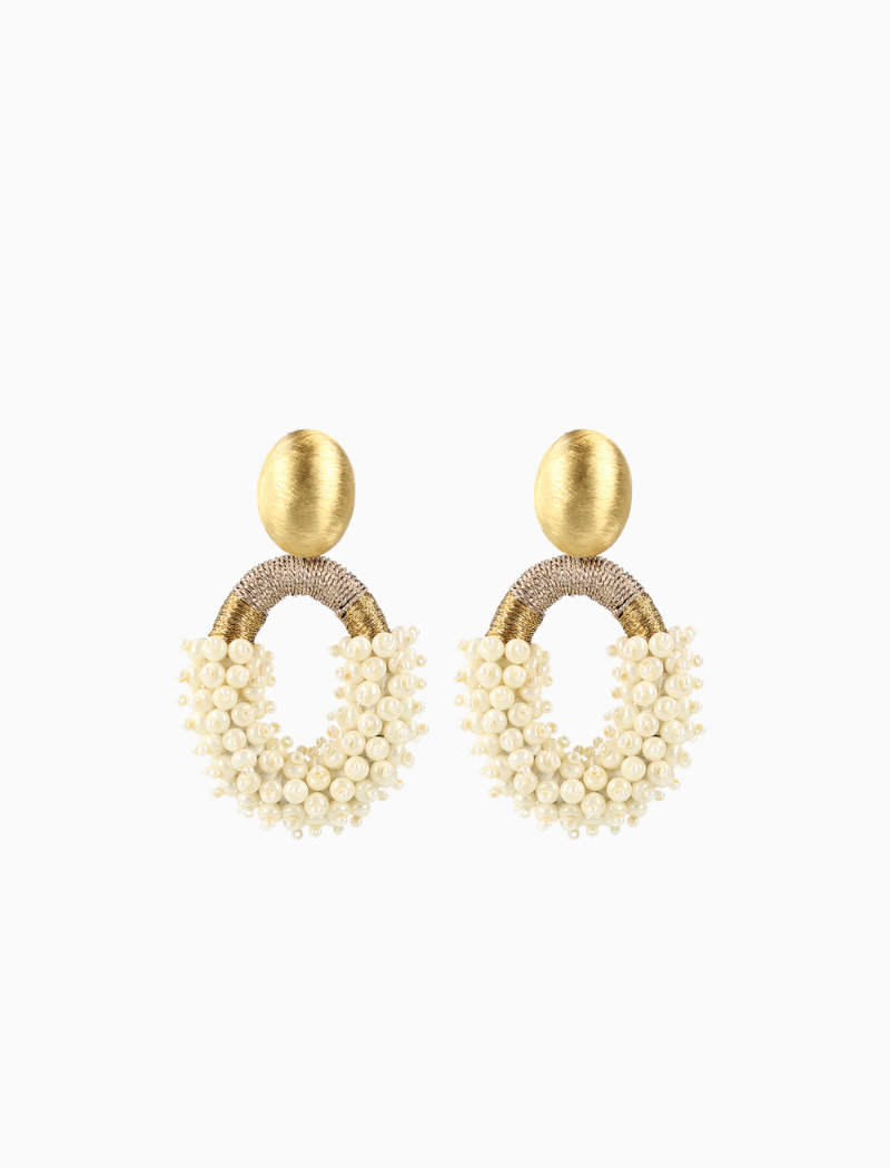 Perlenohrringe Yara Oval M