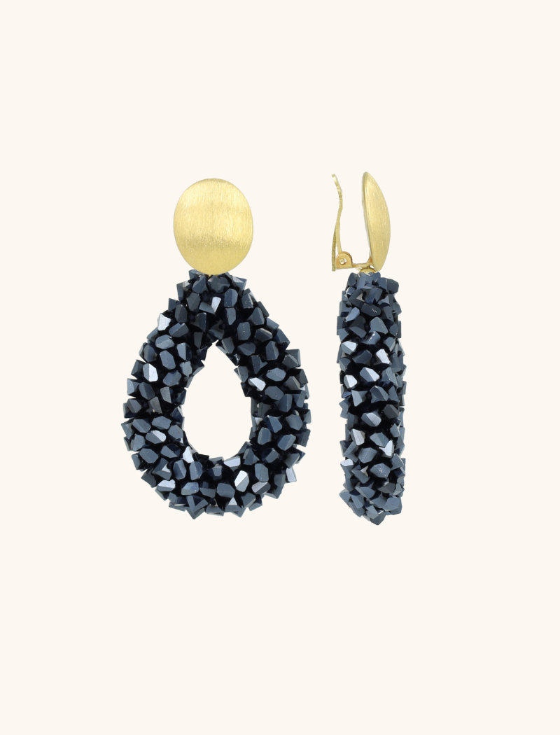 Metallic Blue Oorbellen Marieke Drop L Raw Cliplott-theme.productDescriptionPage.SEO.byTheBrand